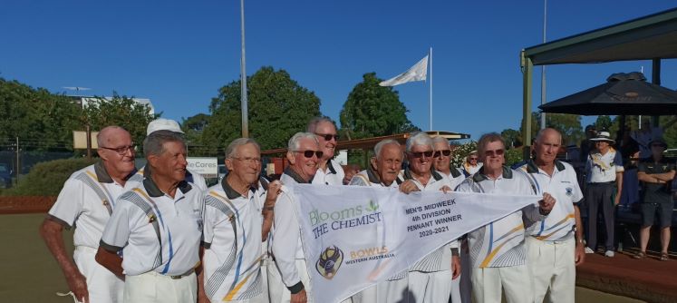 Men's 4th Division Pennant Winners 2021 Mt. Pleasant Bowling Club